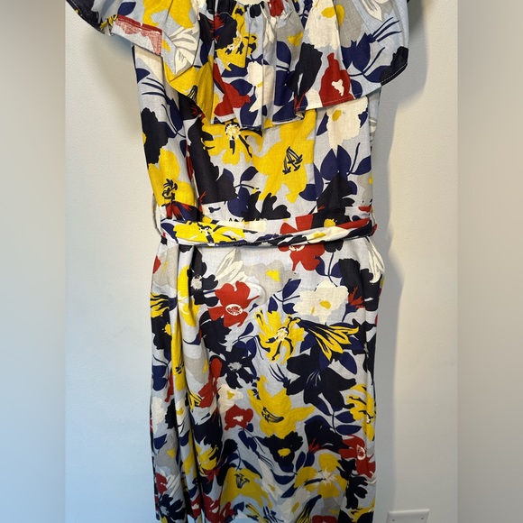 ZARA Z1975 Denim - Off shoulder dress with floral print (L) - EUC - Picture 9 of 13